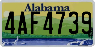 AL license plate 4AF4739