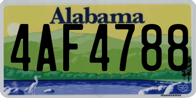AL license plate 4AF4788
