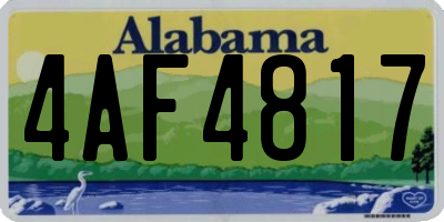 AL license plate 4AF4817