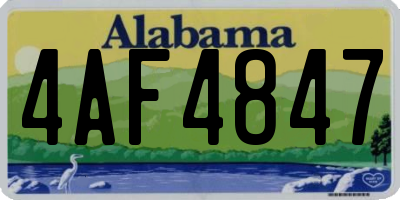 AL license plate 4AF4847