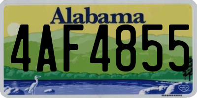 AL license plate 4AF4855