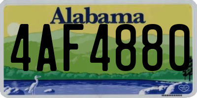 AL license plate 4AF4880