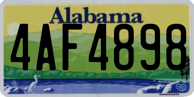 AL license plate 4AF4898