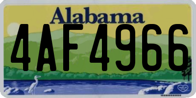 AL license plate 4AF4966