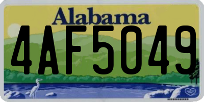 AL license plate 4AF5049