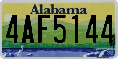 AL license plate 4AF5144