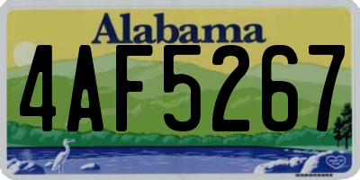 AL license plate 4AF5267