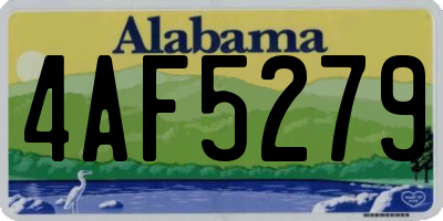 AL license plate 4AF5279