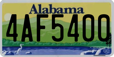 AL license plate 4AF5400