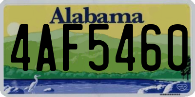 AL license plate 4AF5460