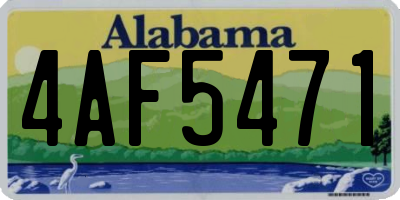 AL license plate 4AF5471