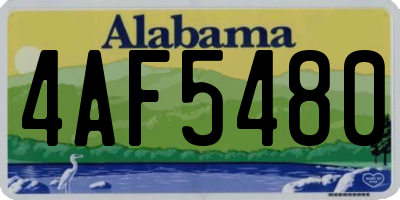 AL license plate 4AF5480