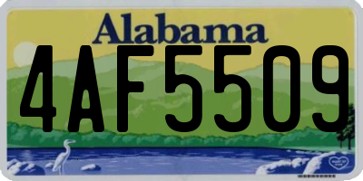 AL license plate 4AF5509