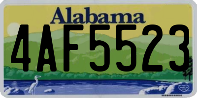 AL license plate 4AF5523