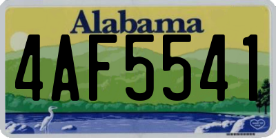 AL license plate 4AF5541