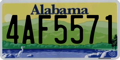 AL license plate 4AF5571