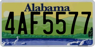 AL license plate 4AF5577