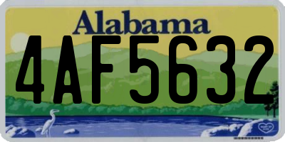 AL license plate 4AF5632