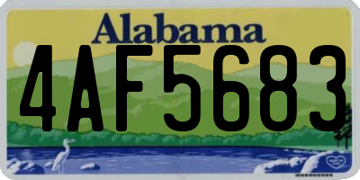 AL license plate 4AF5683