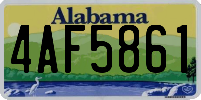 AL license plate 4AF5861