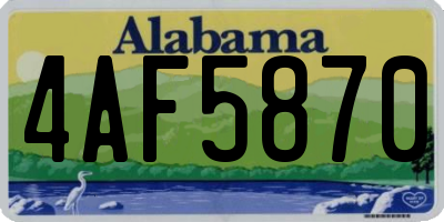 AL license plate 4AF5870