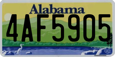 AL license plate 4AF5905
