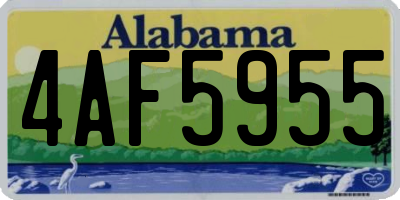 AL license plate 4AF5955
