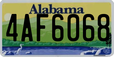 AL license plate 4AF6068