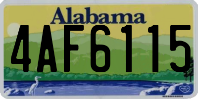 AL license plate 4AF6115