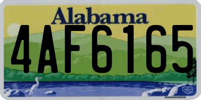AL license plate 4AF6165
