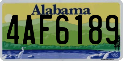 AL license plate 4AF6189