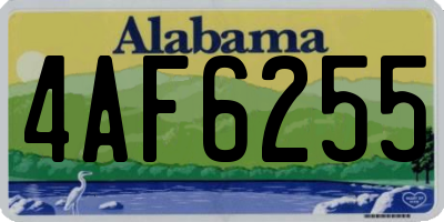 AL license plate 4AF6255