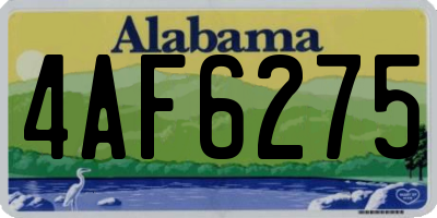 AL license plate 4AF6275