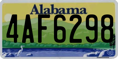 AL license plate 4AF6298