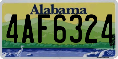 AL license plate 4AF6324