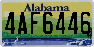 AL license plate 4AF6446
