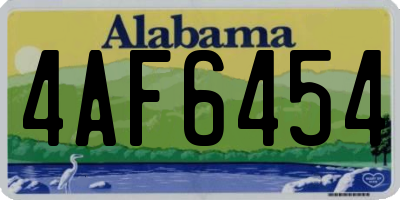 AL license plate 4AF6454