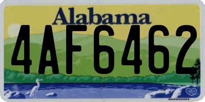 AL license plate 4AF6462