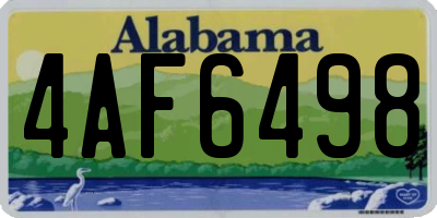 AL license plate 4AF6498