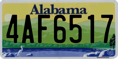 AL license plate 4AF6517