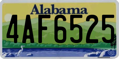 AL license plate 4AF6525