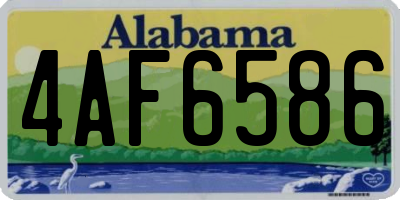 AL license plate 4AF6586