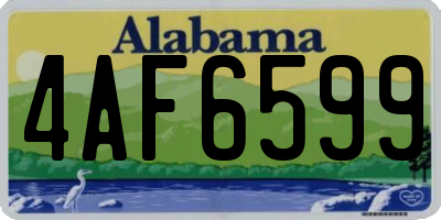 AL license plate 4AF6599