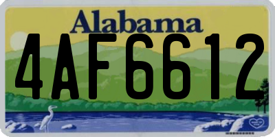 AL license plate 4AF6612