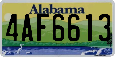AL license plate 4AF6613