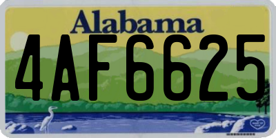 AL license plate 4AF6625