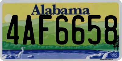 AL license plate 4AF6658