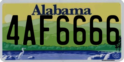 AL license plate 4AF6666