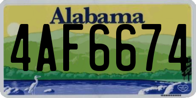 AL license plate 4AF6674