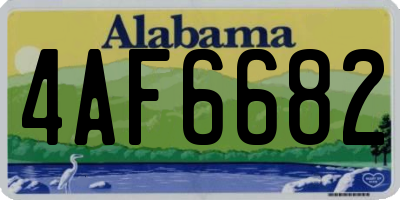 AL license plate 4AF6682